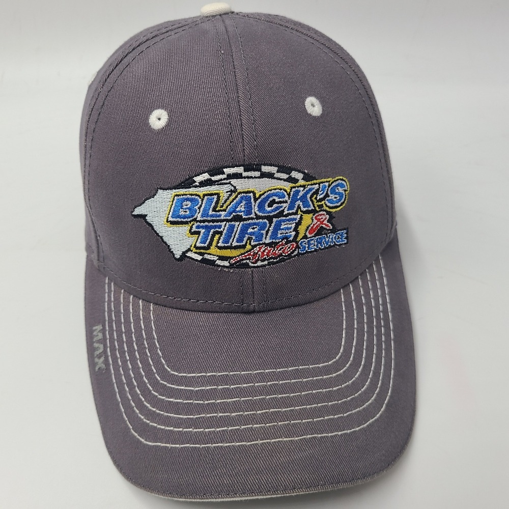 Blacks Tire & Auto Service Hat Adjustable Gray Racing Goodyear #92 Flames Men